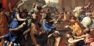 Nicolas Poussin, El rapto de las sabinas (detalle), 1637-38